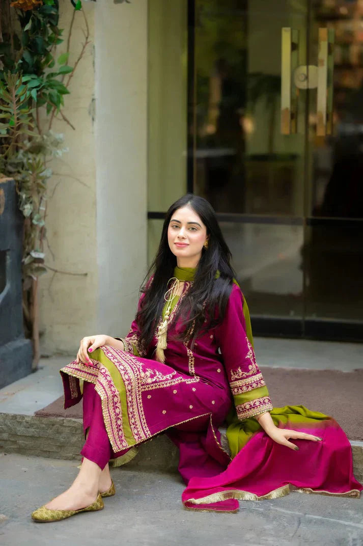 3PC Embroidered IR008