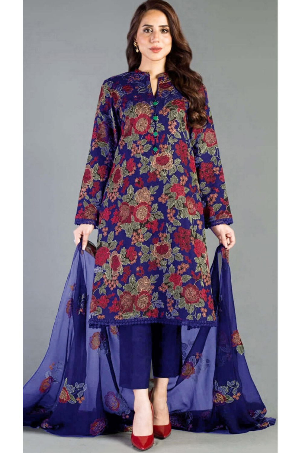 3PC Embroidered IR007-M