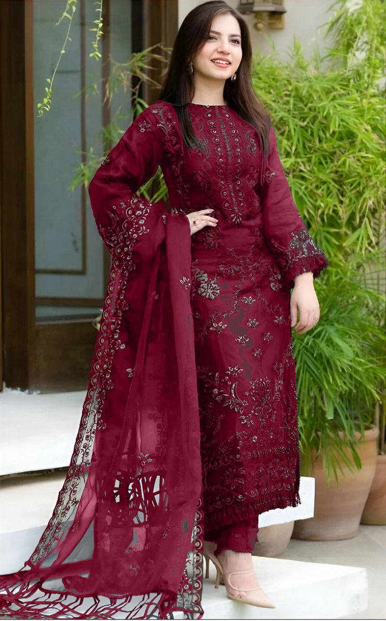 3PC Embroidered IR029-M
