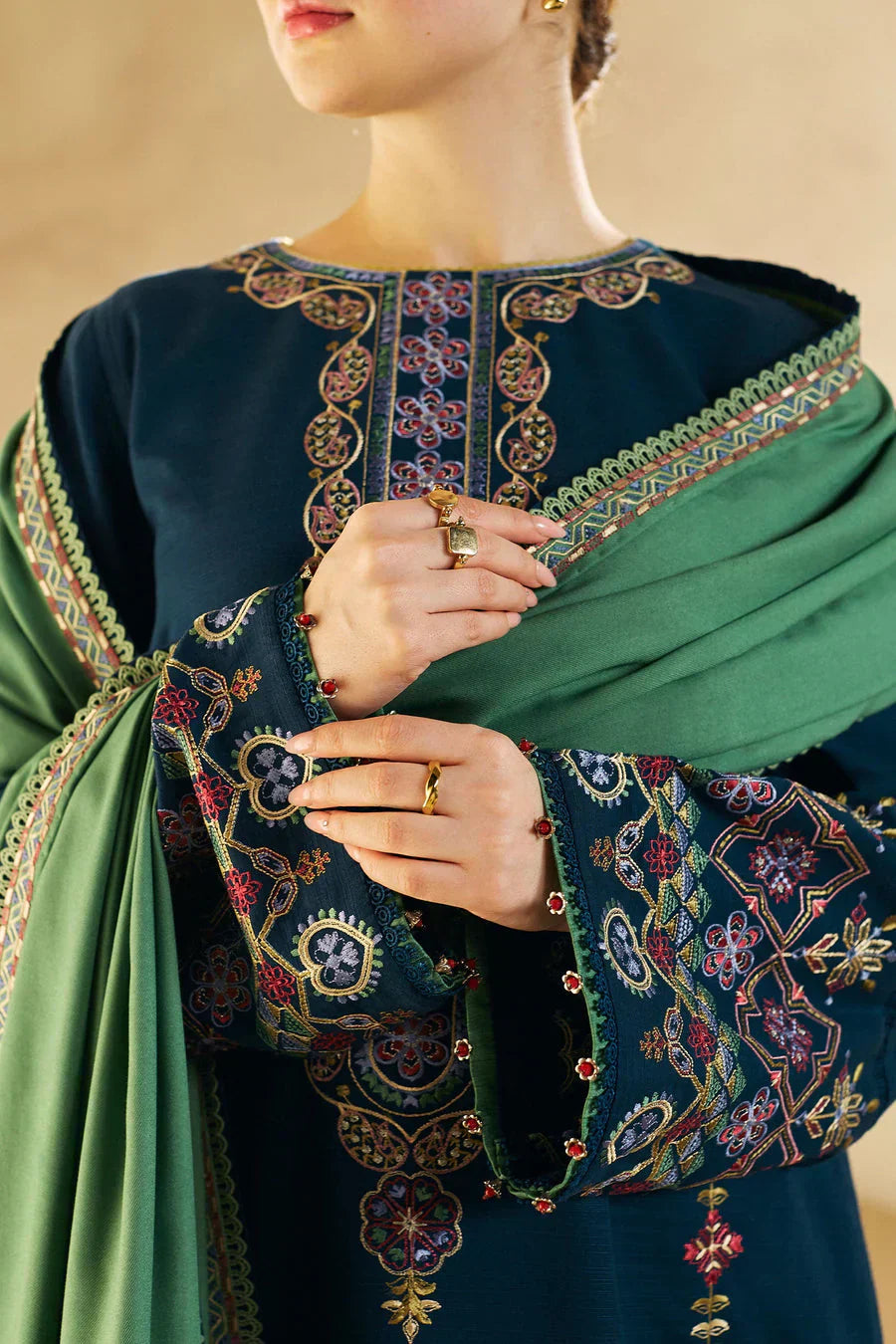 3PC Embroidered IR003